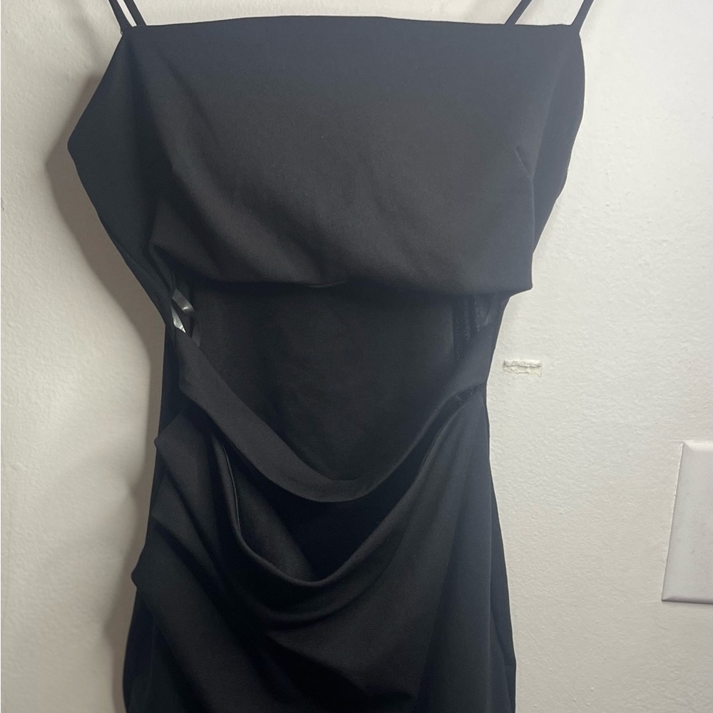 VNTG Black Cut-out Mini Dress